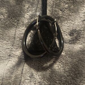 Black Hoop Earrings - Women Jewelry